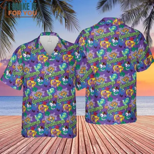 Goosebumps Hawaiian Button-Down Shirt Unisex Adults