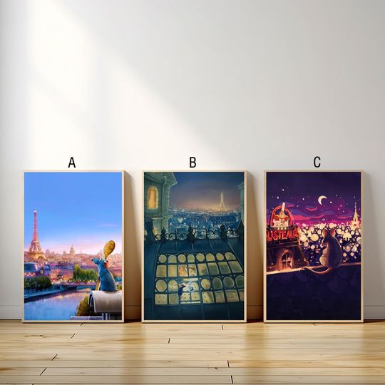 Ratatouille Movie Poster Wall Art Vertical Print for Living Room Bedroom Decor