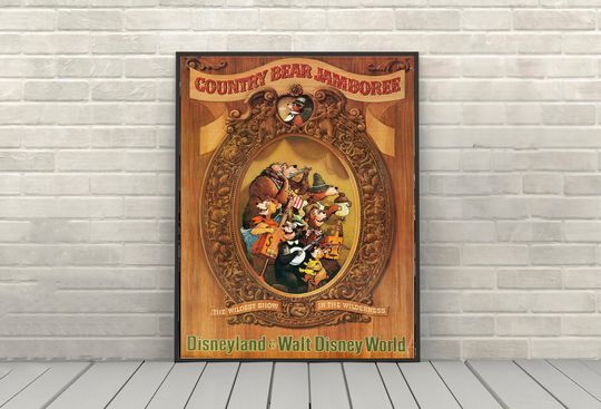 Country Bear Jamboree Vintage Disney Poster - Magic Kingdom Frontierland Poster
