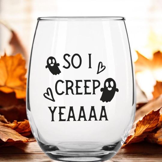 Halloween Ghost Wine Glass - Funny Gift for Wine Lovers