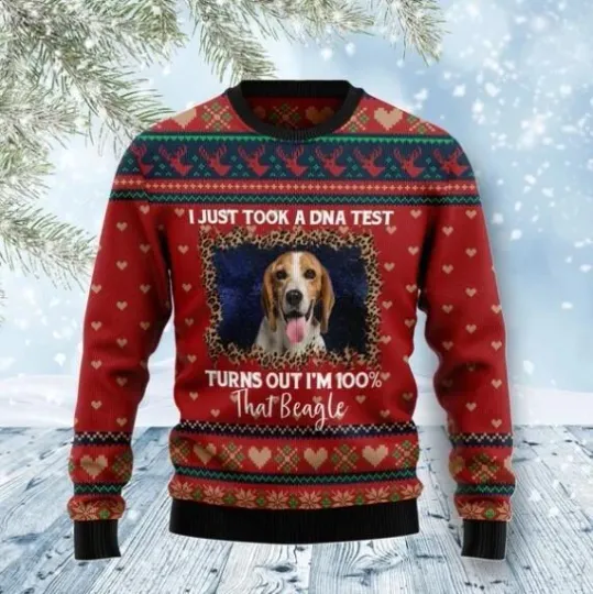 Beagle Dna Ugly Christmas Sweater Gift For Christmas