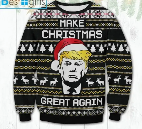 Donald Trump Ugly Christmas Sweater Donald Trump Make Christmas Great Again