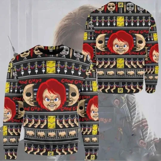 Chucky All Over Print 3D Chuck Ugly Sweatshirt