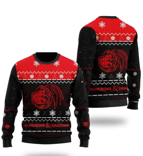 Dungeons And Dragons Ugly Sweater Xmas Gift For Men And Women