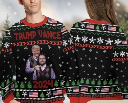 Trump Vance 2024 Step Brothers Ugly Christmas Sweater