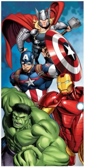 Marvel Avengers Bath Towel Beach Towel 70X140Cm 100% Cotton