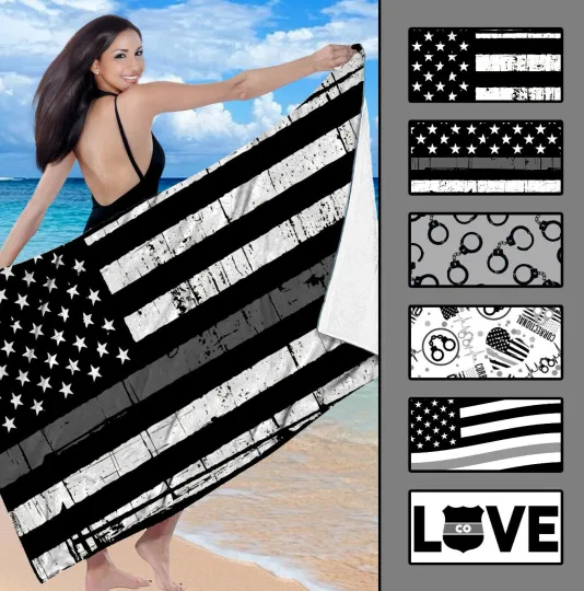 Correctional Officer Beach Towel #1, Prison Security Officer Towel, CO Pride