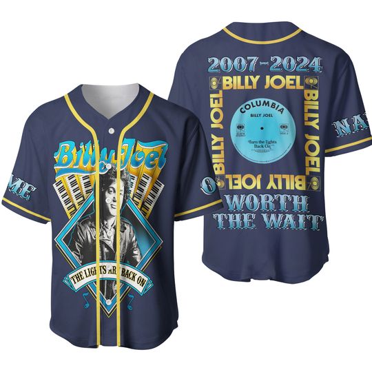 Billy Joel Jersey Shirt, Custom Baseball Shirt, Vintage Billy Joel Jersey