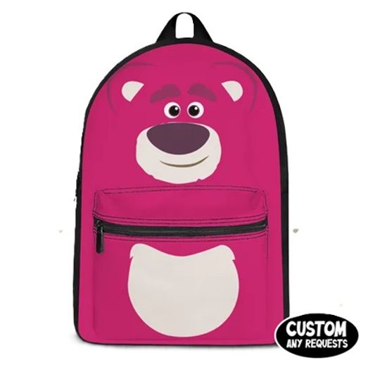 Disney Lotso Toy Story Backpack, Back to school Kids School Bag, Custom Name Backpack, Cute Kids Backpack, Birthday Gift, Fun Bag