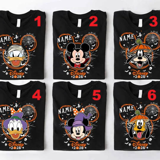 Custom Halloween Mickey & Friends Shirt, Personalized Family Matching Tee