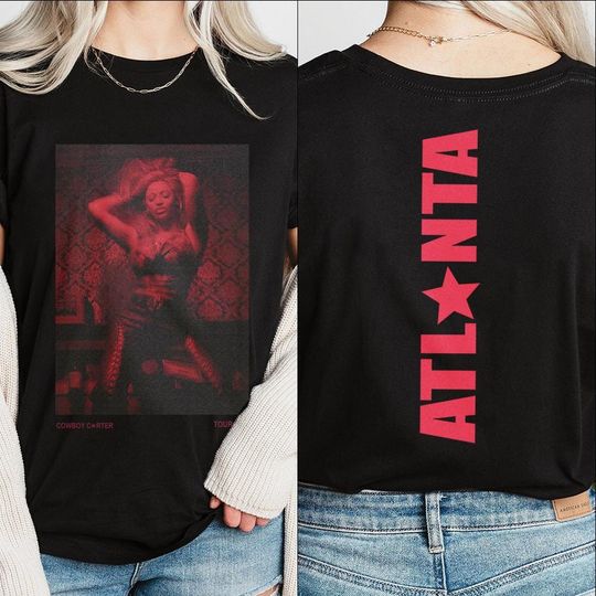 Beyonce Atlanta Inspired T-Shirt | Cowboy Carter 2025 Tour Tee Country Tour Concert Tee | Western Style Graphic Shirt Gift for Music Fans