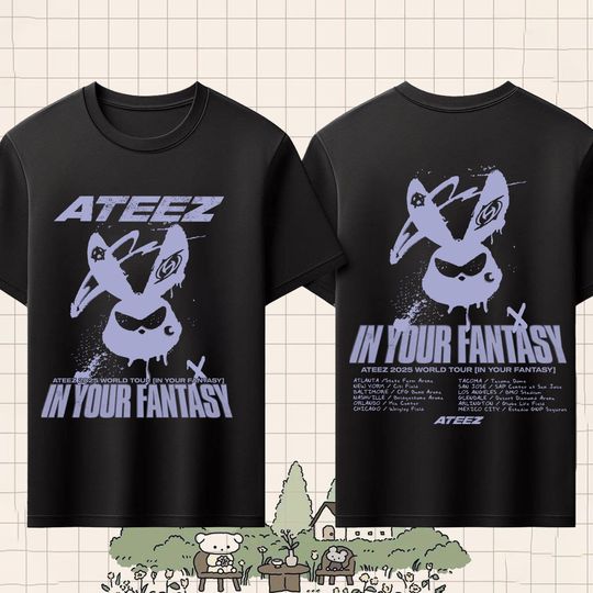 Ateez 2025 World Tour in You Fantasy T-shirt, Ateez World Tour 2025 Shirt, In You Fantasy 2025, Lemon Drop, Ateez Golden Hour Part 3 Hoodie