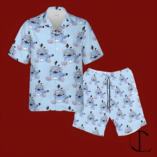 Kpop Demon Hunters Hawaiian Shirt, Jinu's Pet Tiger Hawaiian Shirt, Personalized Hawaii Shirt For Men Women Youth, Family Matching Outfits