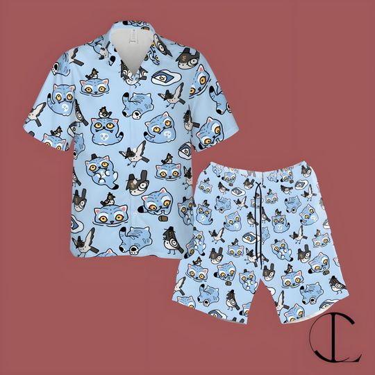 Kpop Demon Hunters Hawaiian Shirt, Jinu's Pet Tiger Hawaiian Shirt, Personalized Hawaii Shirt For Men Women Youth, Family Matching Outfits