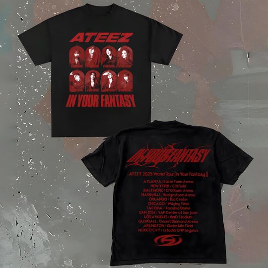 Ateez 2025 World Tour in Your Fantasy Shirt, ATEEZ Golden Hour Part 3 Shirt, Ateez World Tour 2025 in North America Hoodie, Ateez Lemon Drop