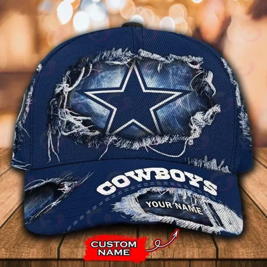 Custom Name Dallas Cowboys Baseball Cap