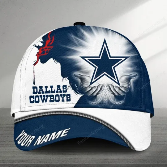 Dallas Cowboys AOP Baseball Cap - Sportswearmerch Personalized Fan Hat