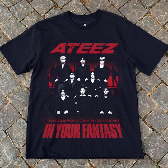 Ateez 2025 World Tour in Your Fantasy Tshirt, ATEEZ Golden Hour Part 2 Shirt, Aniteez in Treasure, Ateez Shirt, Ateez World Tour 2025 Shirt
