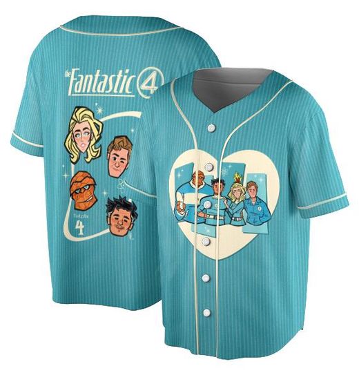 The Fantastic Four First Steps Baseball Jersey, Disneyland Fantastic Four Jersey, Avengers Superhero Studio Jersey