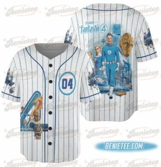 The Fantastic Four First Steps Baseball Jersey, Avengers Superhero Studio Jersey, The Fantastic Four Shirt, Disneyland Group Baseball Team