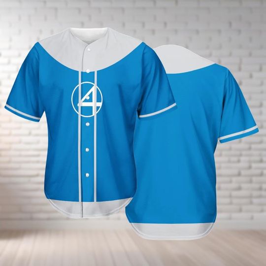 Marvel Fantastic Four First Steps Baseball Jersey, Fantastic Four Halloween Costume Cosplay, Superhero Shirt, Fantastic Four Jersey
