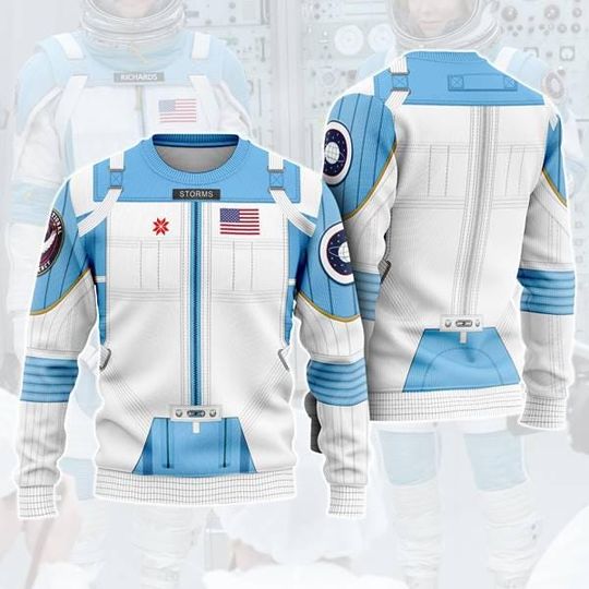 Fantastic Four 3D Sweater, Reed Richards Superhero Cosplay, Movie Themed Casual Wear