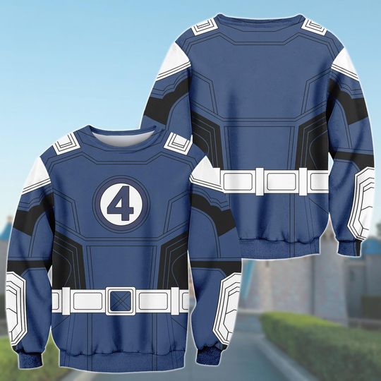 Halloween Fantastic Four Costume, First Steps Men, Superhero Tshirt, Fantastic 4 Cosplay Sweatshirt, Superhero Merch