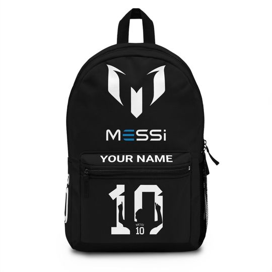 Personalized Messi Backpack, Soccer Fan Gift, Custom Football Bag, Sports Travel Backpack, Messi Fan Gear, Birthday Gift for Him