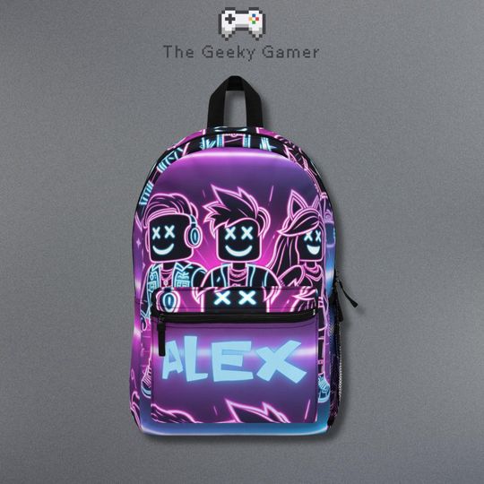 Personalized Gamer Backpack | Creeper Backpack | Gamer Gift | Video Game Backpack | Geek Gift | Birthday Gift
