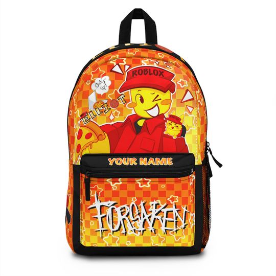 Elliot Backpack, Pizza Lover Gift, School Bag, Customizable, Forsaken from Roblox