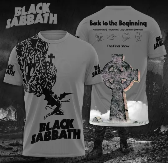 Black Sabbath Back To The Beginning 2025 Tour 3D  T-Shirt