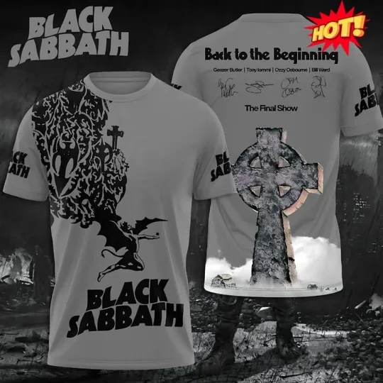Black Sabbath Back To The Beginning 2025 Tour 3D Printed T-Shirt