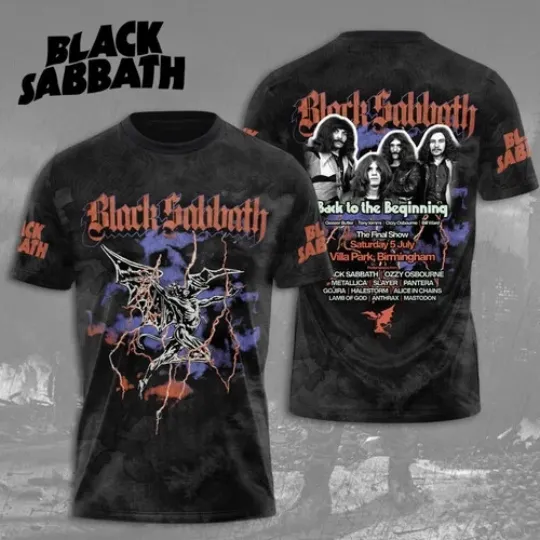 Black Sabbath Back To The Beginning 2025 Tour The Final Show 3D T-Shirt