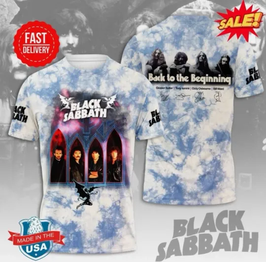 Black Sabbath 3D Shirt 2025 Tour Tee for Rock Fans Short Sleeve 3D Shirt