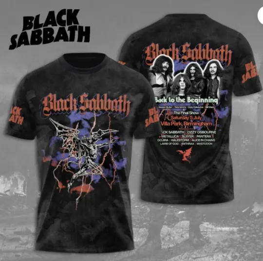 Black Sabbath Back To The Beginning 2025 Tour The Final Show 3D T-Shirt