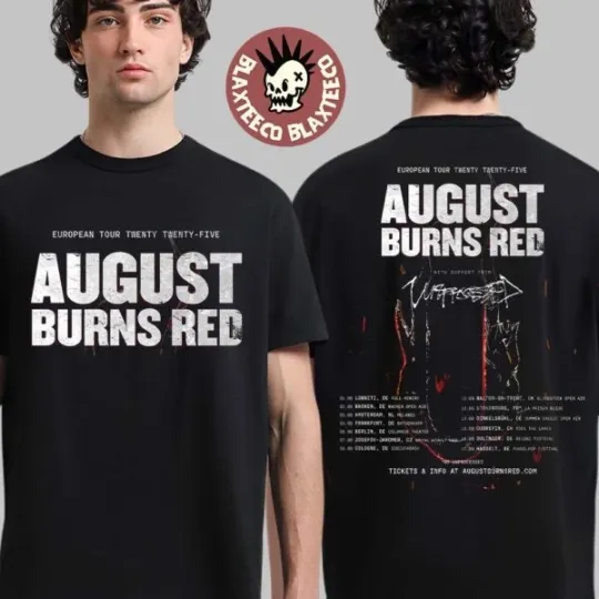 August Burns Red European Tour Summer 2025 With Unprocessed Tour Dates Two Sided