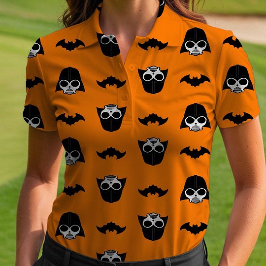 Darth Vader Halloween Polo Shirt, Halloween Golf Lovers Shirt, Halloween Matching Family Shirt