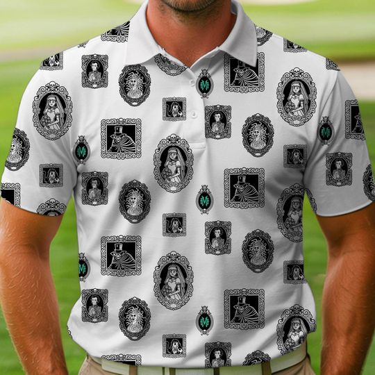 The Haunted Mansion Welcome Foolish Mortal Polo Shirt, Halloween Golf Lovers Shirt, Halloween Matching Family Shirt