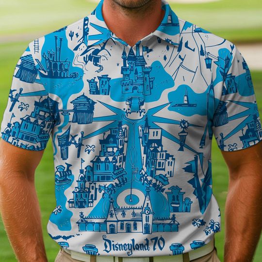 Disneyland 70th Anniversary  Polo Shirt, Disneyland Trip Family Matching Outfit, Disney Polo Shirt, Disneyland Trip 2025
