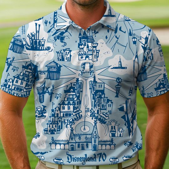 Disneyland 70th Anniversary  Polo Shirt, Disneyland Trip Family Matching Outfit, Disney Polo Shirt, Disneyland Trip 2025