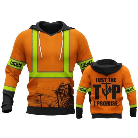 Premium D Print Lineman Safety Just The Tip I Promise Shirts MEI