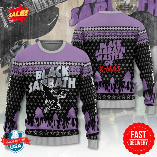 Black Sabbath 3D Ugly Sweater S-5XL