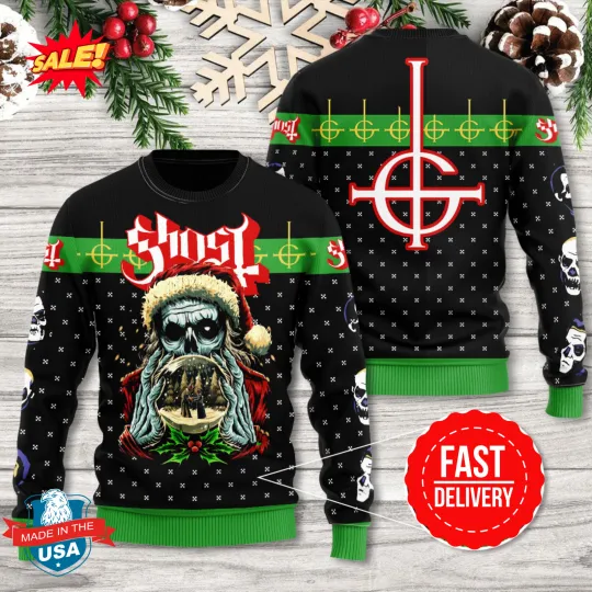 New!!! Ghost Band 3D Ugly Sweater
