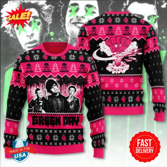 Green Day 3D Ugly Sweater S-5XL