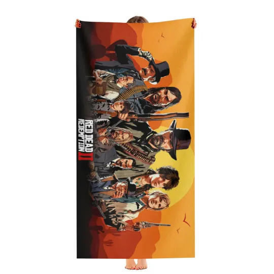 Red Dead Redemption Beach Towel Quick Drying Microfiber Birthday Gift
