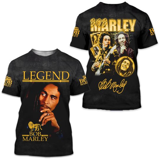 Bob Marley Legend Signature 3D T-Shirt