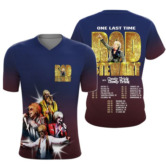 Rod Stewart One Last Time With Tour 2025 T Shirt 3D