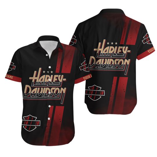 Discover Personalized Harley Racing Davidson Casual Button Down Shirt
