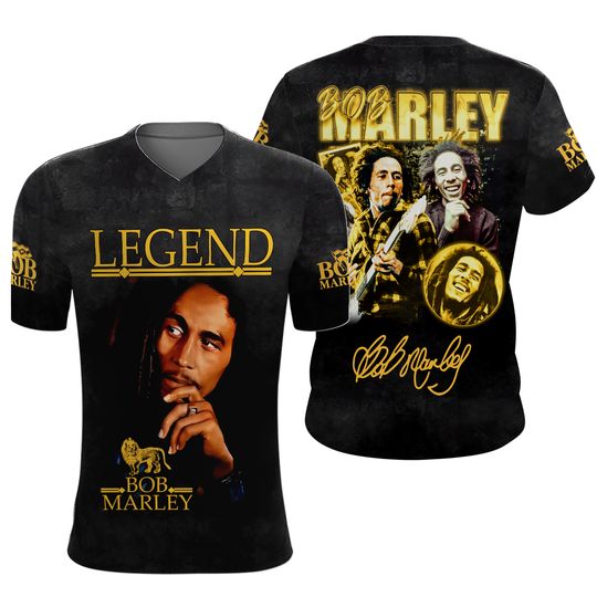 Bob Marley Legend Signature 3D T-Shirt