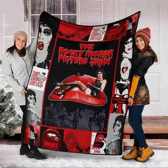 The Rocky Horror Picture Show Fleece Blanket, The Rocky Horror Picture Show Movie Blanket, Halloween Gift